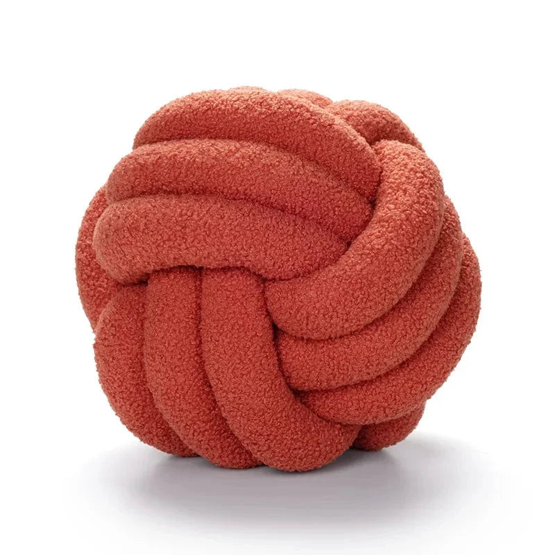 Boucle Rope Knot Ball Cushion by Bowlift