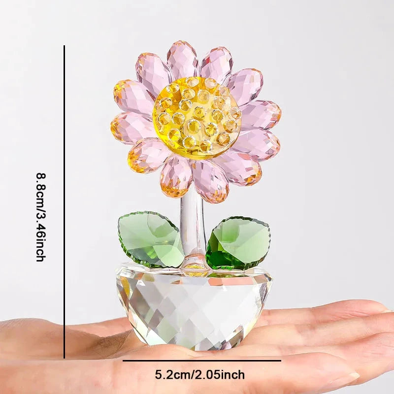 Crystal Glass Sunflower by Bowlift