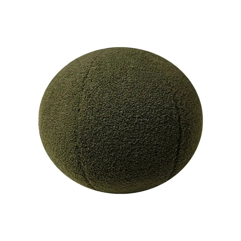 Nordic Bouclé Abstract Cushion – Minimalist Plush Pillow by Bowlift