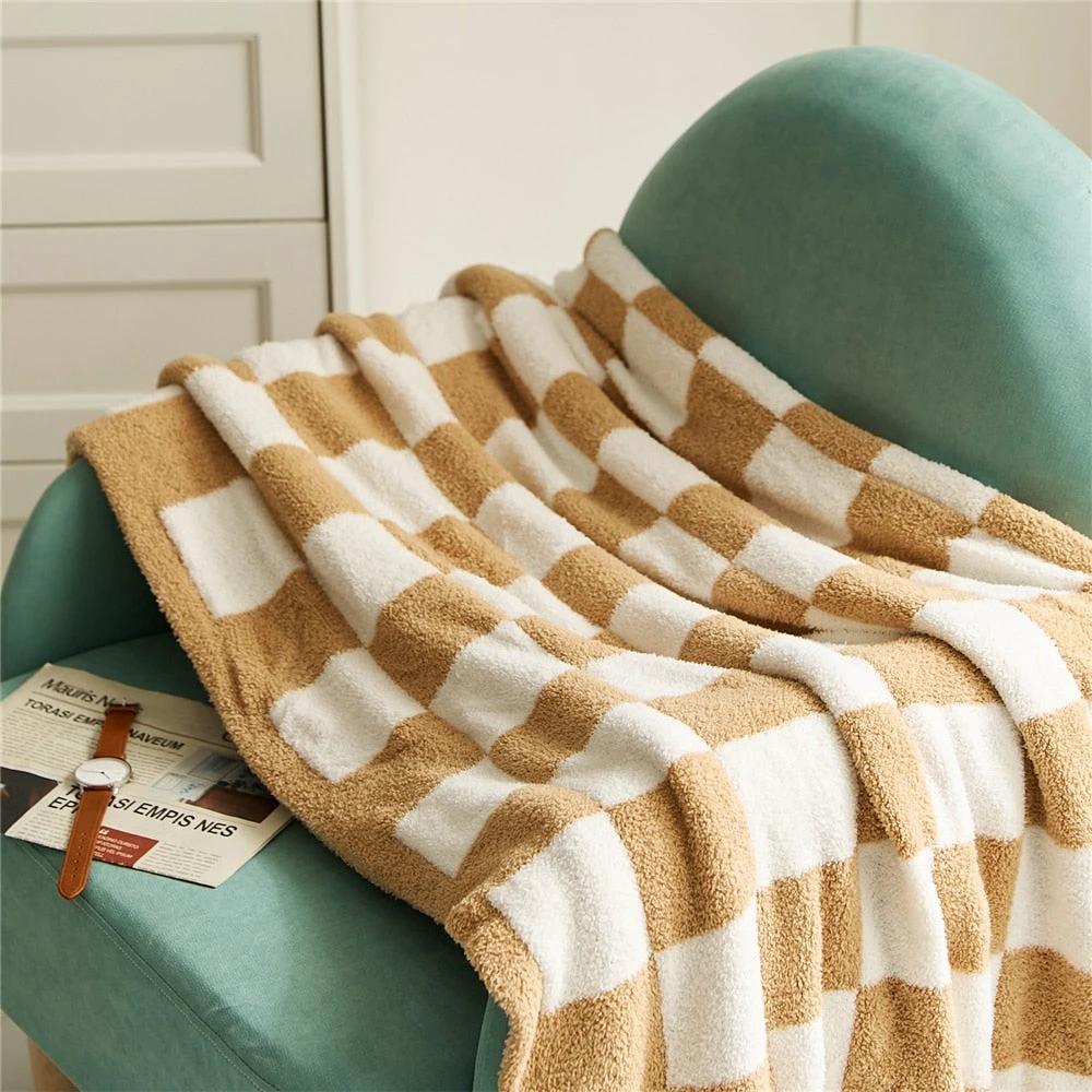 COLOURFUL CHECKERBOARD THROW by Bowlift