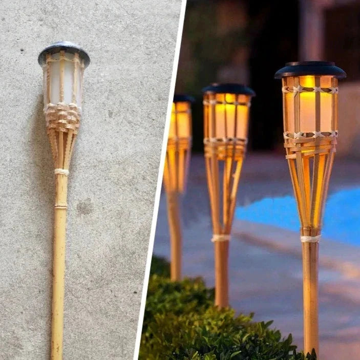 5-Piece Solar Torch Light Set – Flame Effect LED Garden Lights | Solar Powered & Weatherproof Outdoor Lighting by BowLift