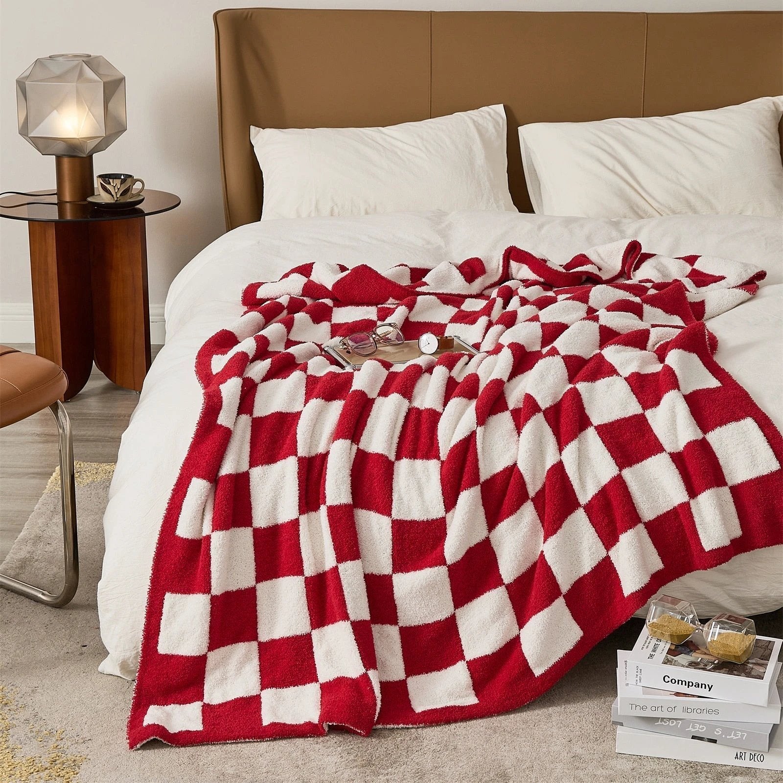 COLOURFUL CHECKERBOARD THROW by Bowlift