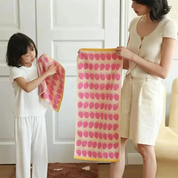 Strawberry Series Cotton Towel Collection by Bowlift