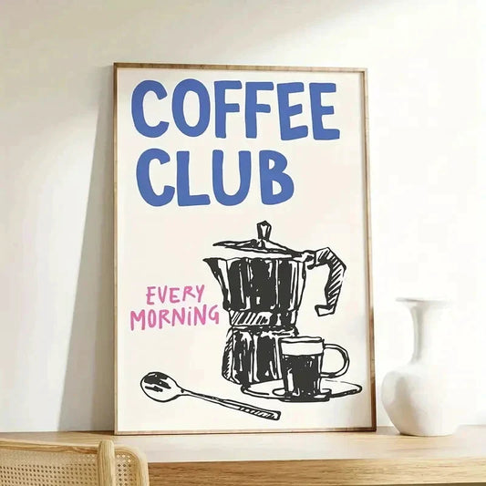 Coffee Club Wall Art by Bowlift