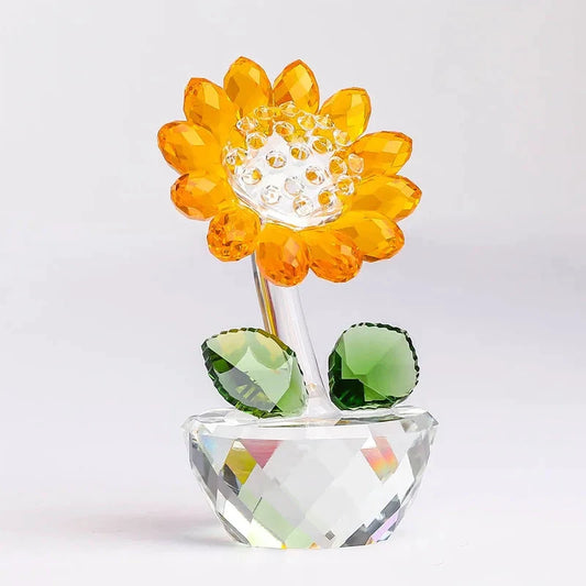 Crystal Glass Sunflower by Bowlift