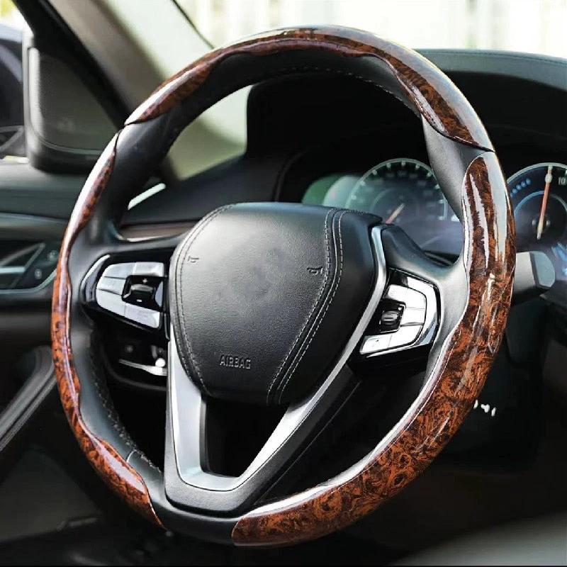Non-Slip Wood Grain Car Wheel Cover by BowLift