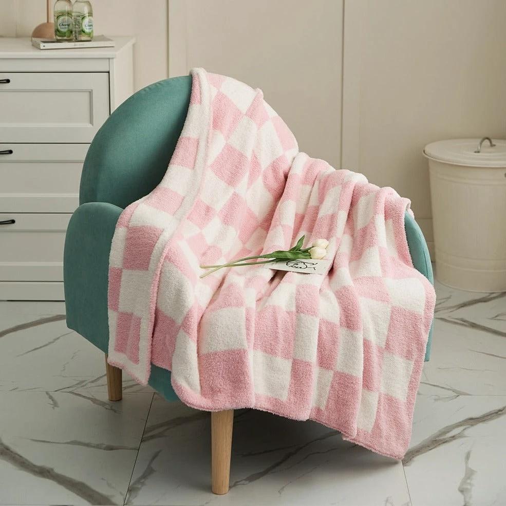 COLOURFUL CHECKERBOARD THROW by Bowlift
