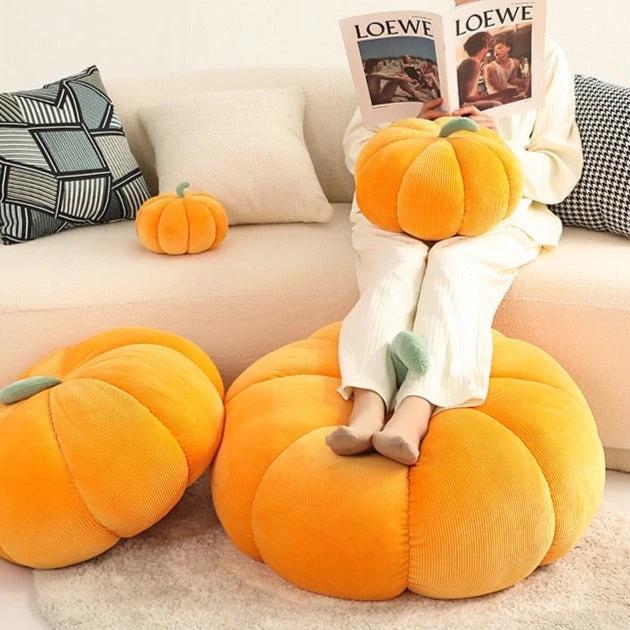 Fluffy Pumpkin Cushion by Bowlift