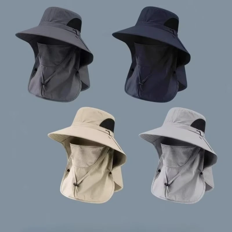 UV Protection Outdoor Sun Hat with Wide Brim and Neck Flap for Hiking, Fishing, and Camping by BowLift
