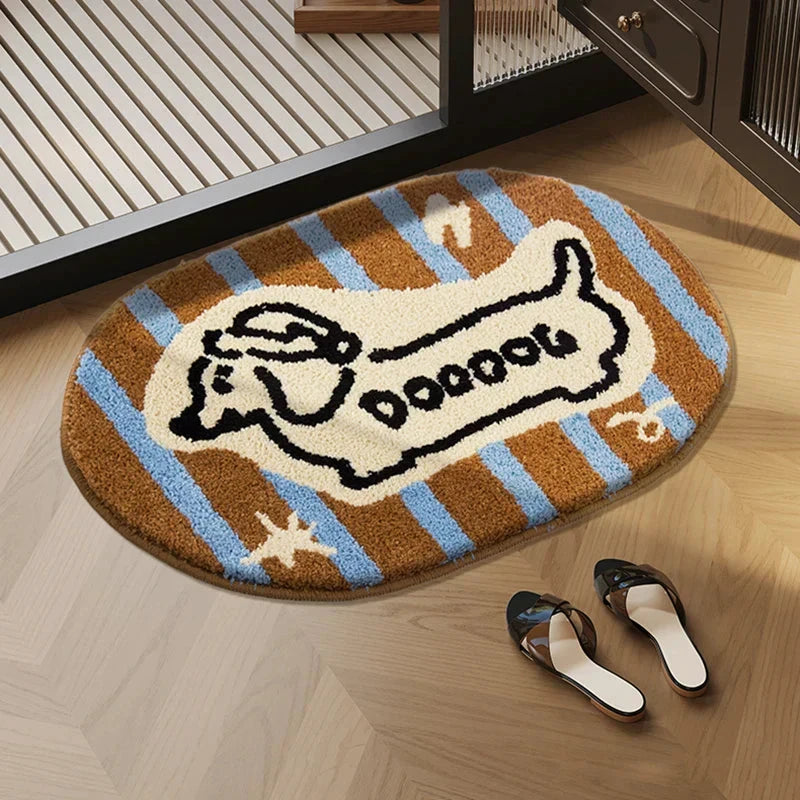 Tufted Dachshund Bathroom Mat by Bowlift