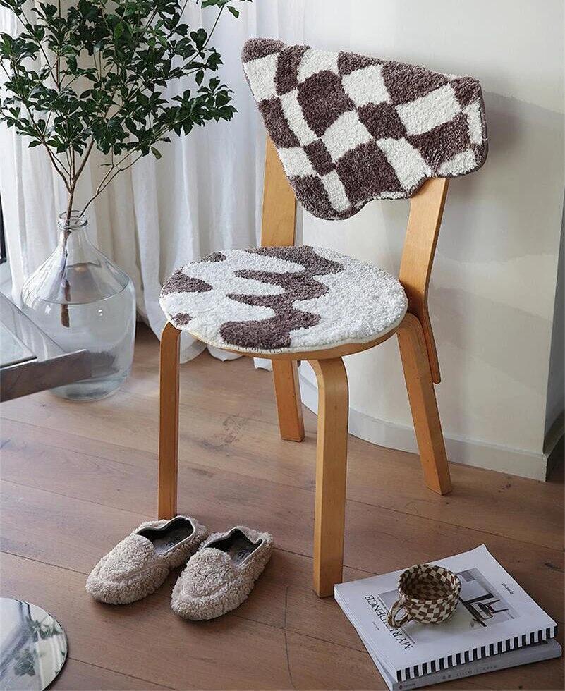 Wavy Grid Seat Cushion by Bowlift