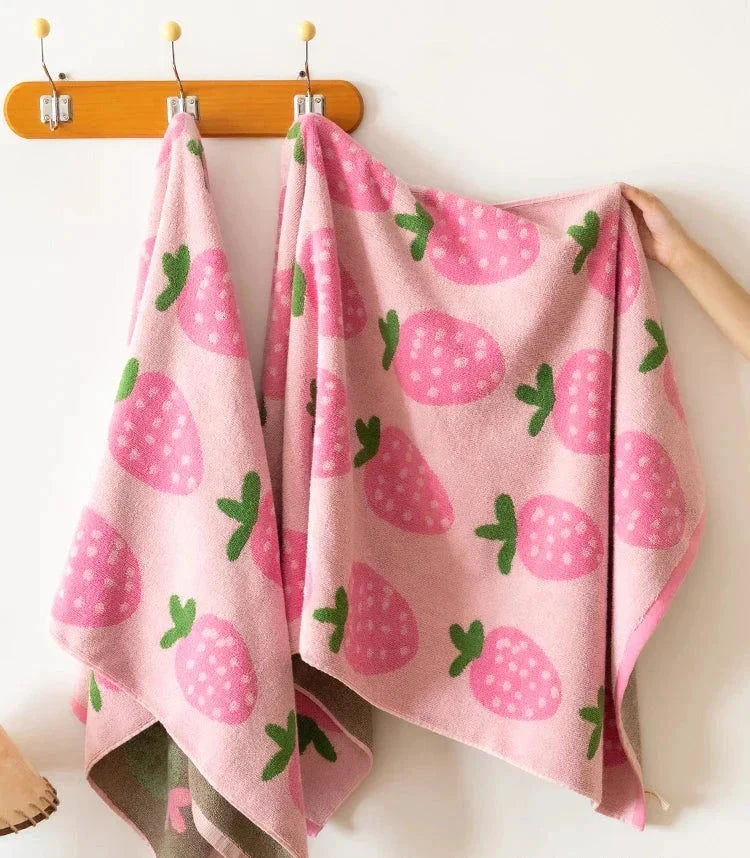 Strawberries Towel by Bowlift