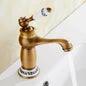 HeritageFlow – Vintage Bronze Faucet with Porcelain Handle Bowlift by Bowlift