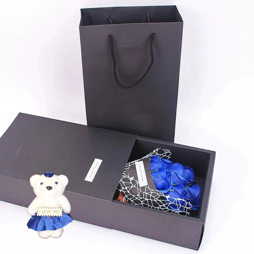 7 Roses Soap Bouquet Gift Box Bowlift by Bowlift