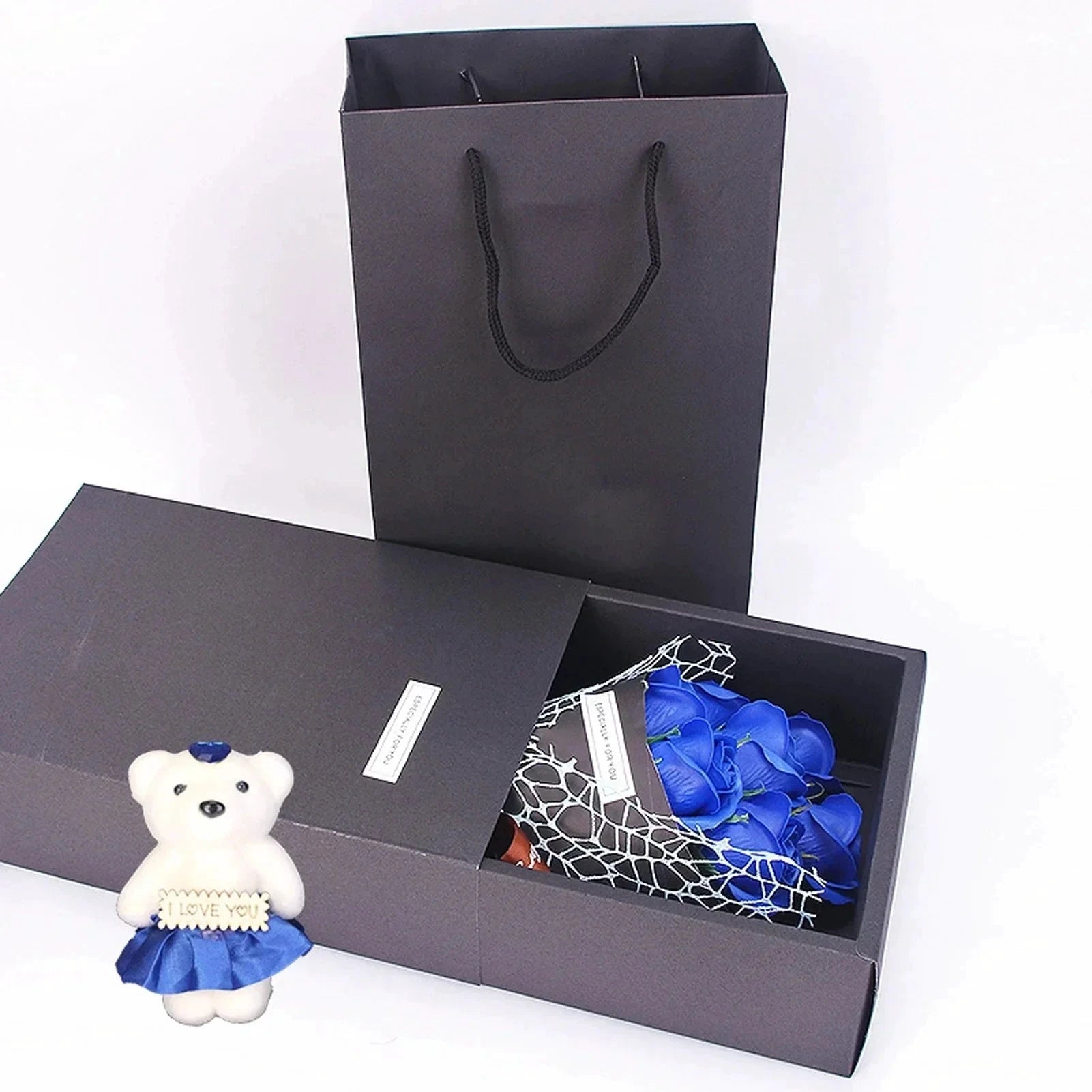7 Roses Soap Bouquet Gift Box Bowlift by Bowlift
