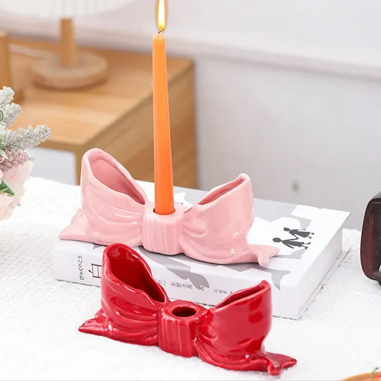 Bowknot-Shaped Ceramic Candle Holder by Bowlift