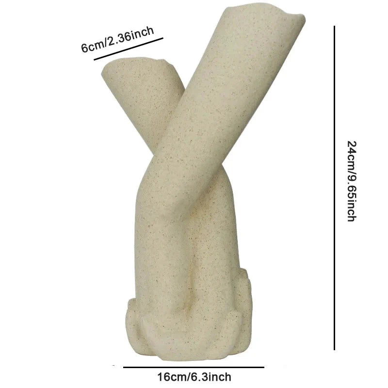 Lovers' Hands Ceramic Vase by Bowlift