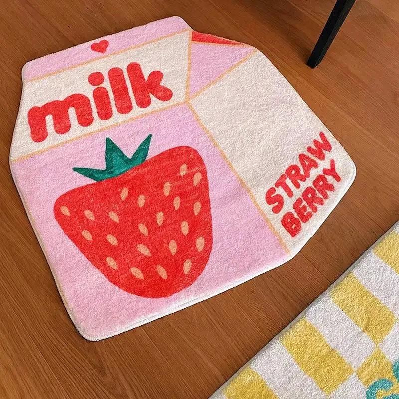 Strawberry Milk Mat (+ 3 styles) by Bowlift