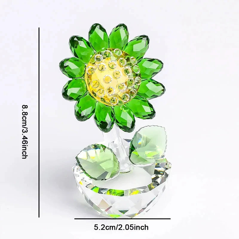 Crystal Glass Sunflower by Bowlift
