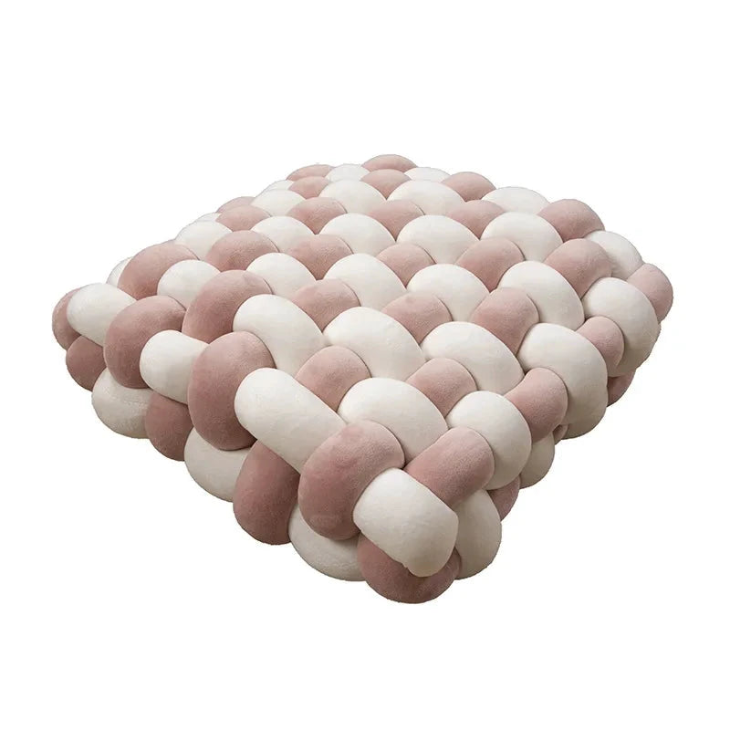 Chunky Woven Knot Cushion by Bowlift