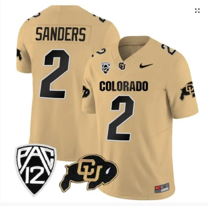 Shadeur Sanders Jersey #2 Colorado Buffaloes Football Brown Home Alternative by My Store