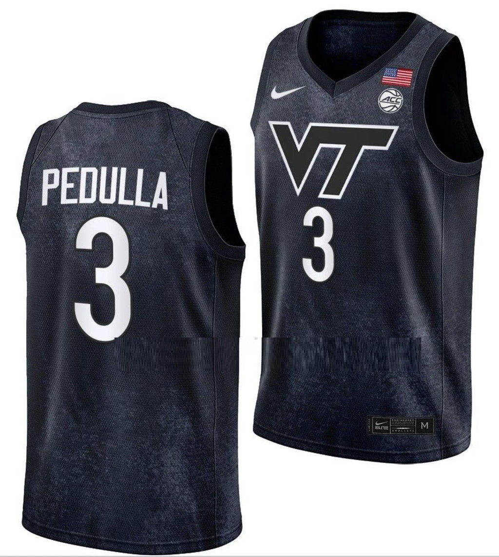 Sean Pedulla Jersey Virginia Tech Hokies College Basketball Swingman Black #3 by My store basketball