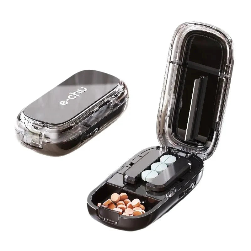 Pocket Size Dustproof Pill Cutter Organizer by BowLift