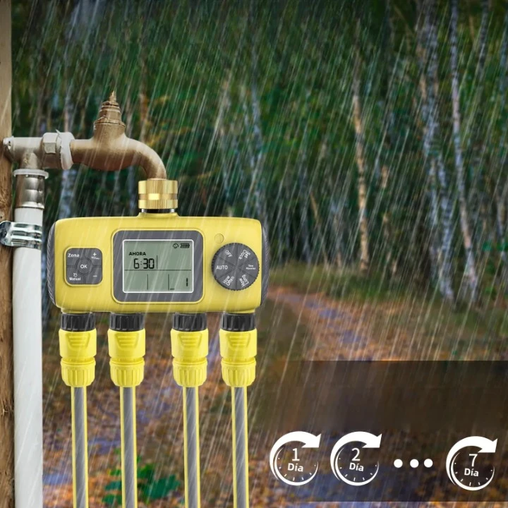 HydroVista - 4-Zone Digital Water System with LCD Screen and IPX7 Waterproof Smart Valve System Bowlift by Bowlift