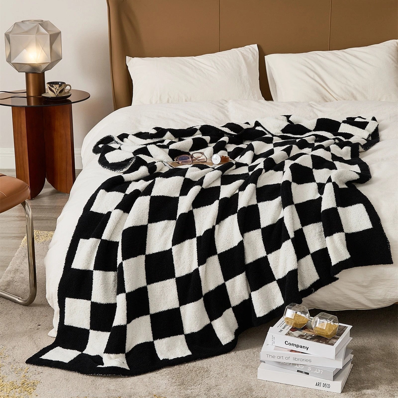 COLOURFUL CHECKERBOARD THROW by Bowlift