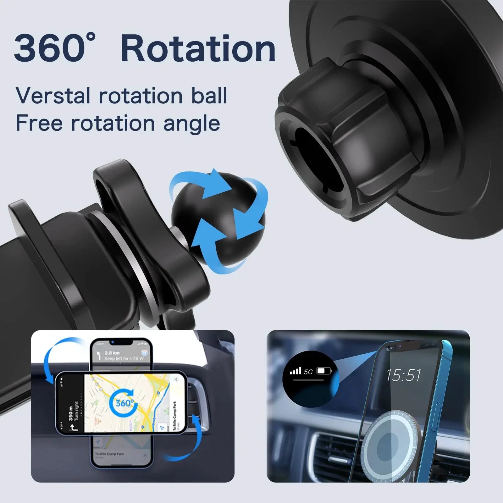 Magsafe Car Air Vent Mount Phone Holder by BowLift