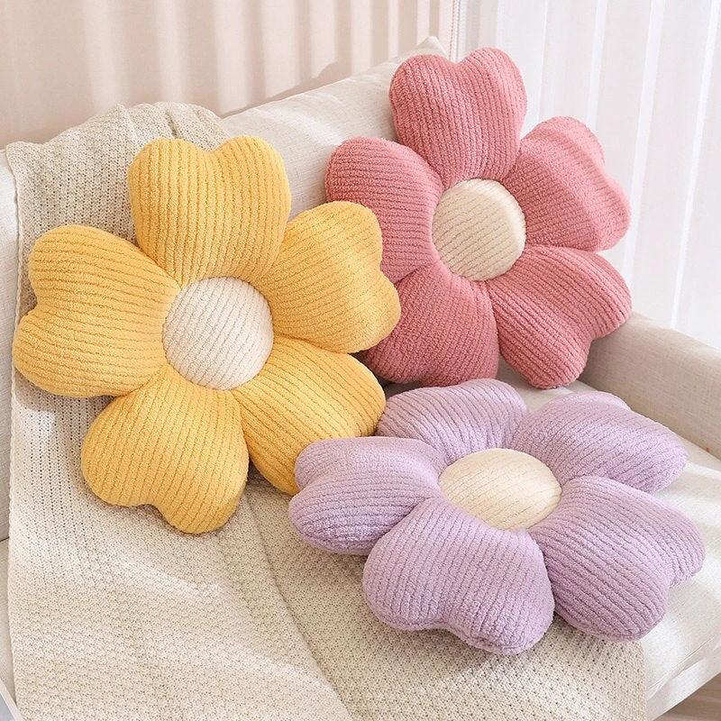Fluffy Clover Flower Cushion by Bowlift