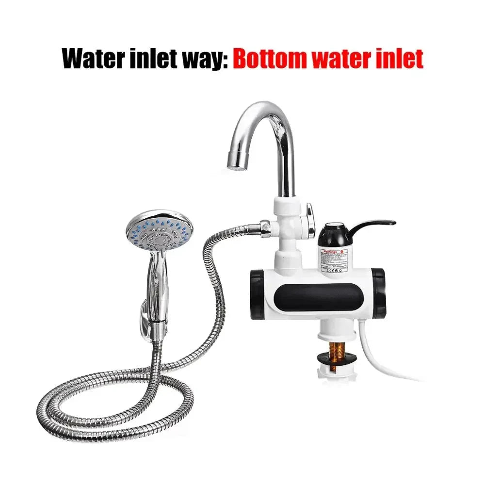FlowHeat 3000W Instant Hot Water Kitchen Tap – Electric Mixer Tap with Temperature Display by BowLift