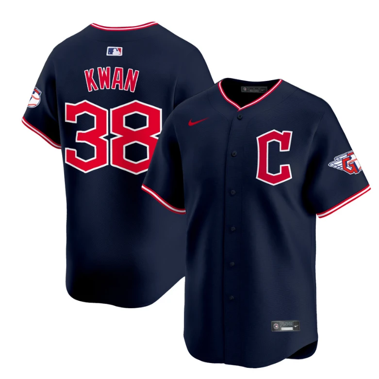 Steven Kwan Jersey #38 Cleveland Guardians 2025 Vapor Premier Limited All Stitched Navy by My Store