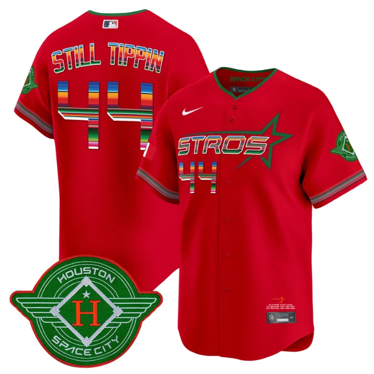 Still Tippin Jersey #44 Astros 2025 City Connect Mexico Vapor Premier Limited Stitched Red by My Store