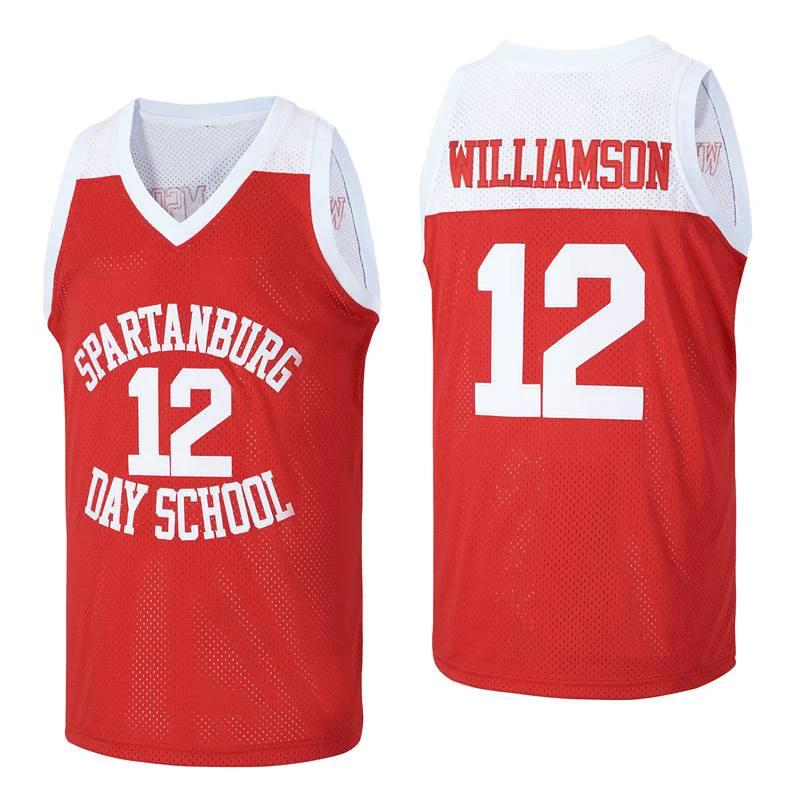 Startanburg Dayschool #12 Zion Williamson High School Basketball Jersey by My store basketball