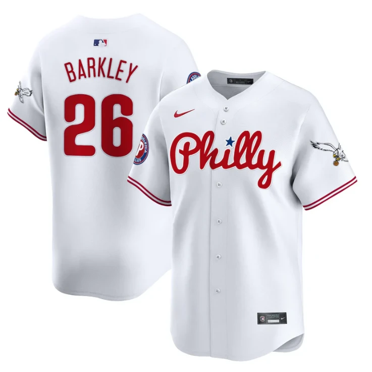 Saquon Barkley Jersey #26 Phillies and Eagles Vapor Premier Limited Stitched White by My Store