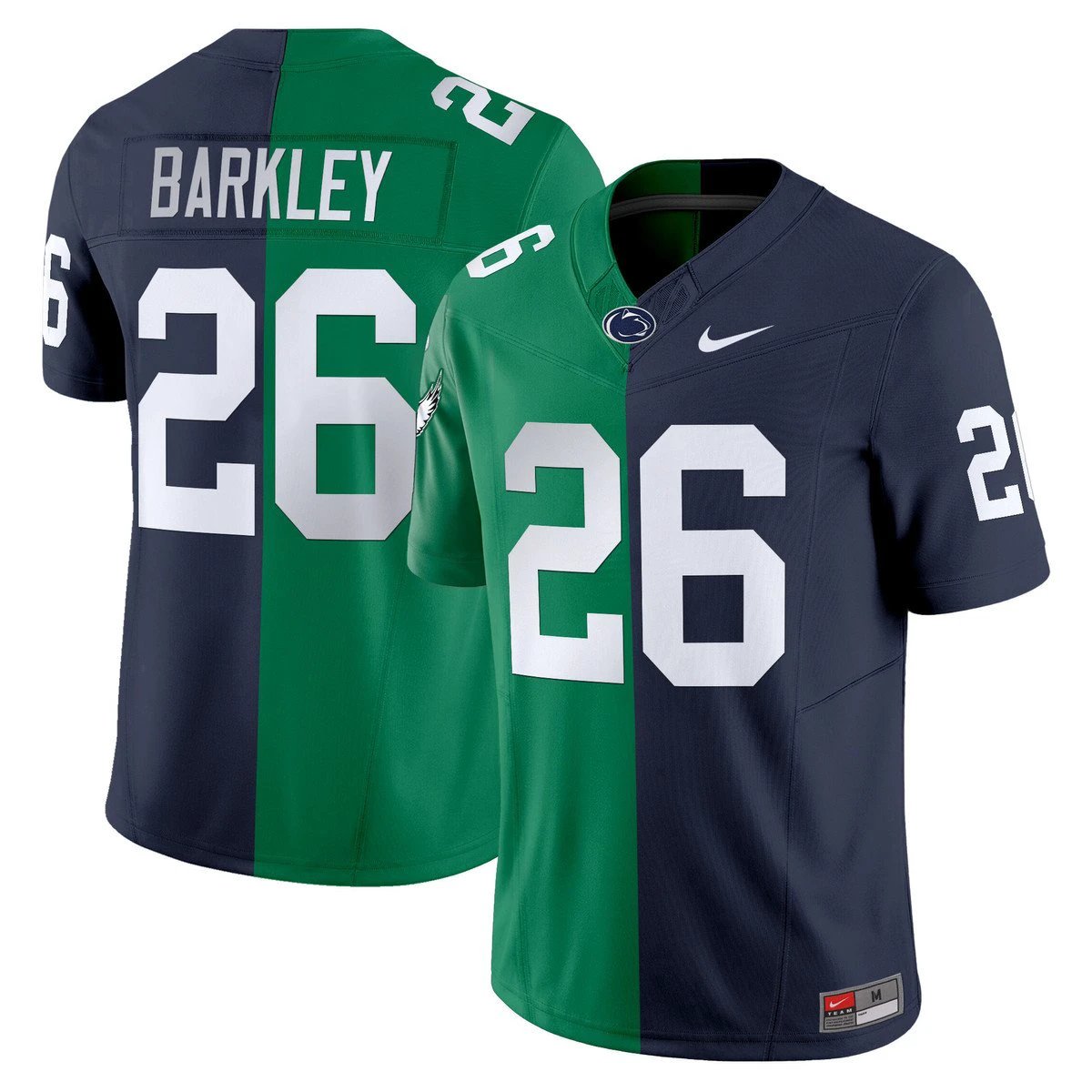 Saquon Barkley (Eagles) Jersey #26 Penn State Nittany Lions Split Stitched by My Store NCAA Football Jerseys