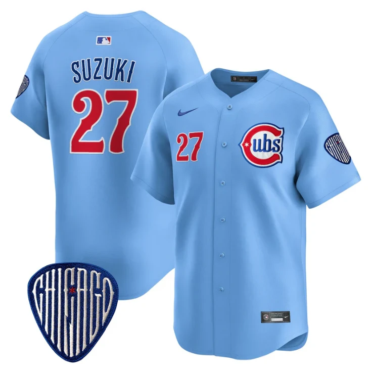 Seiya Suzuki Jersey #27 Chicago Cubs Blue Alternate Vapor Premier Limited Stitched Blue by My Store