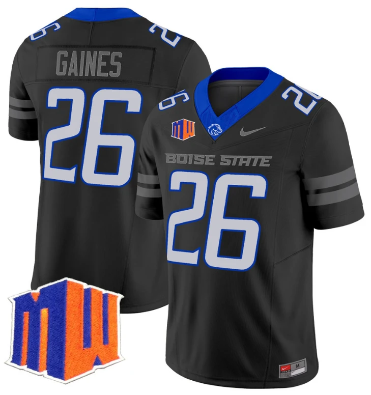 Sire Gaines Jersey #26 Boise State Broncos Vapor Limited College Football Stitched Black by My Store