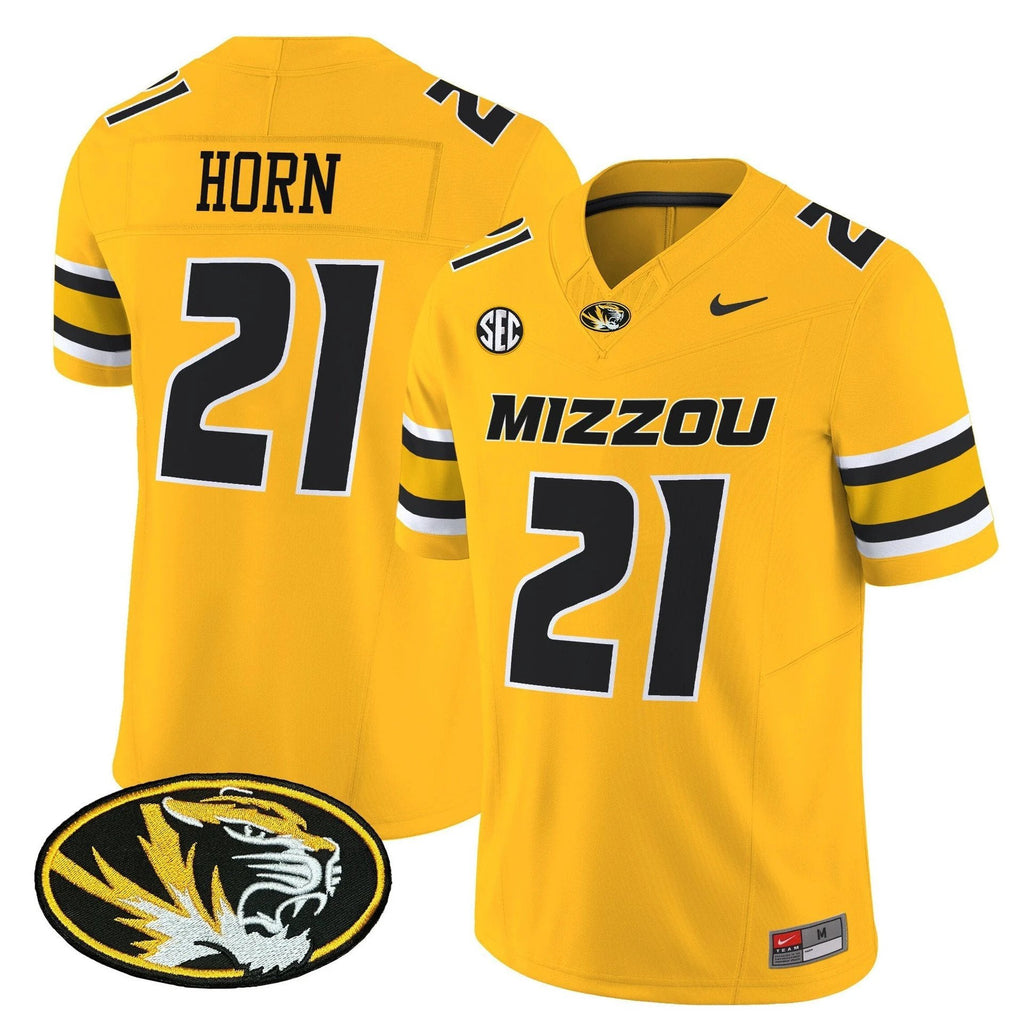 Sam Horn Jersey #21 Missouri Tigers 2025 Vapor Limited Stitched Gold by My Store