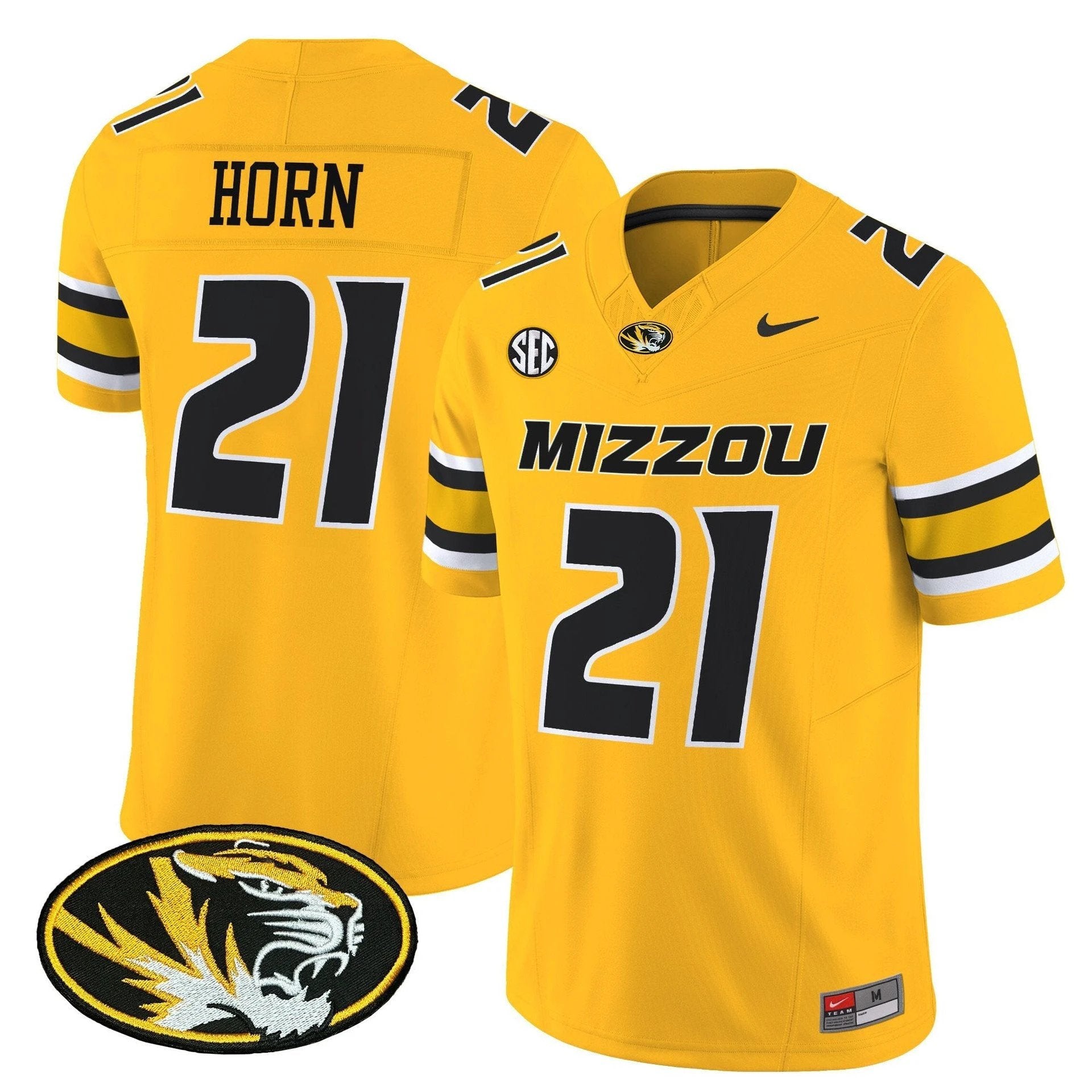 Sam Horn Jersey #21 Missouri Tigers 2025 Vapor Limited Stitched Gold by My Store