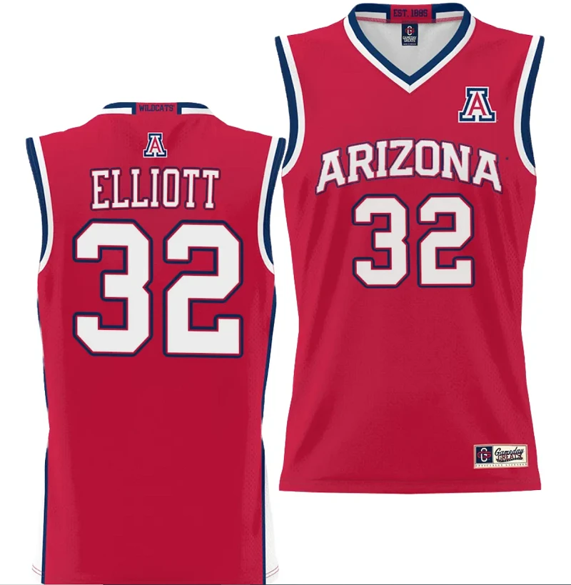 Sean Elliott Jersey #32 Arizona Wildcats NIL College Basketball Lightweight Red by My store basketball
