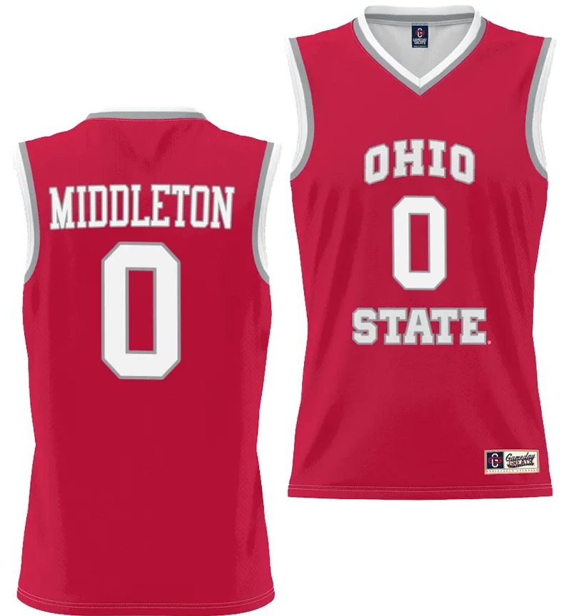 Scotty Middleton Jersey #0 Ohio State Buckeyes College Basketball Lightweight Scarlet by My store basketball