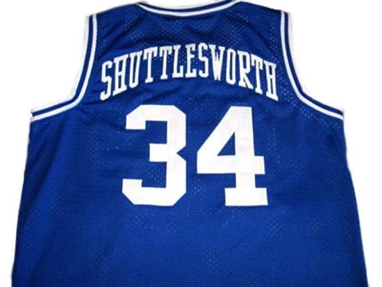Shuttlesworth Jersey #34 Lincoln He Got Game Movie Basketball Blue by My store basketball
