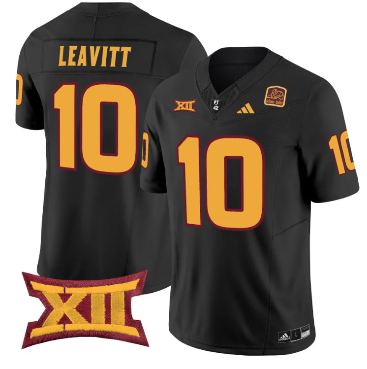 Sam Leavitt Jersey #10 Arizona State Sun Devils Vapor Limited College Football Black by My Store
