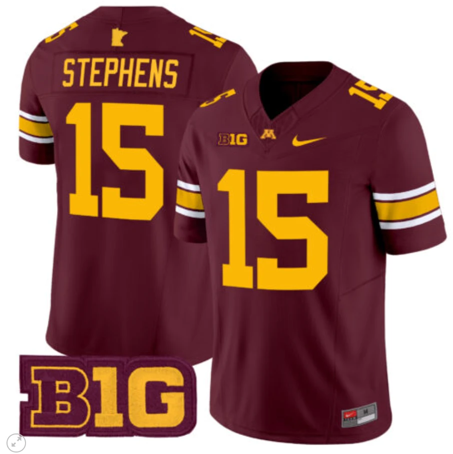 Sandy Stephens Jersey #15 Minnesota Golden Gophers Vapor Limited Football Maroon by My Store