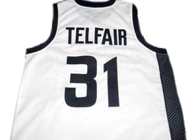 Sebastian Telfair Jersey #31 Lincoln High School Basketball White by My store basketball
