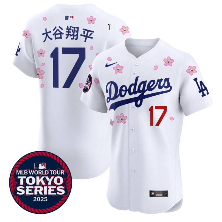 Shohei Ohtani (Kanji) Jersey #17 Dodgers Tokyo Series 2025 Vapor Premier Elite Stitched White by My Store
