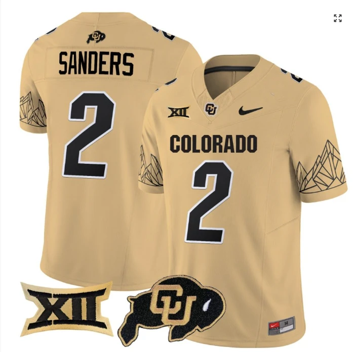Shadeur Sanders Jersey #2 Colorado Buffaloes Football Brown Home by My Store
