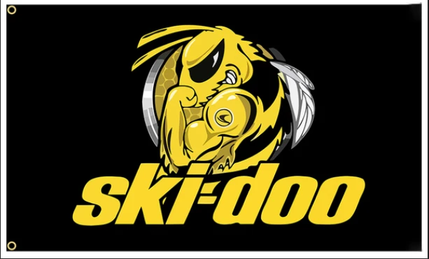 Ski Doo Killer Bee Snowmobile Flag-3x5 FT Banner-100% polyester-2 Metal Grommets by flagsshop